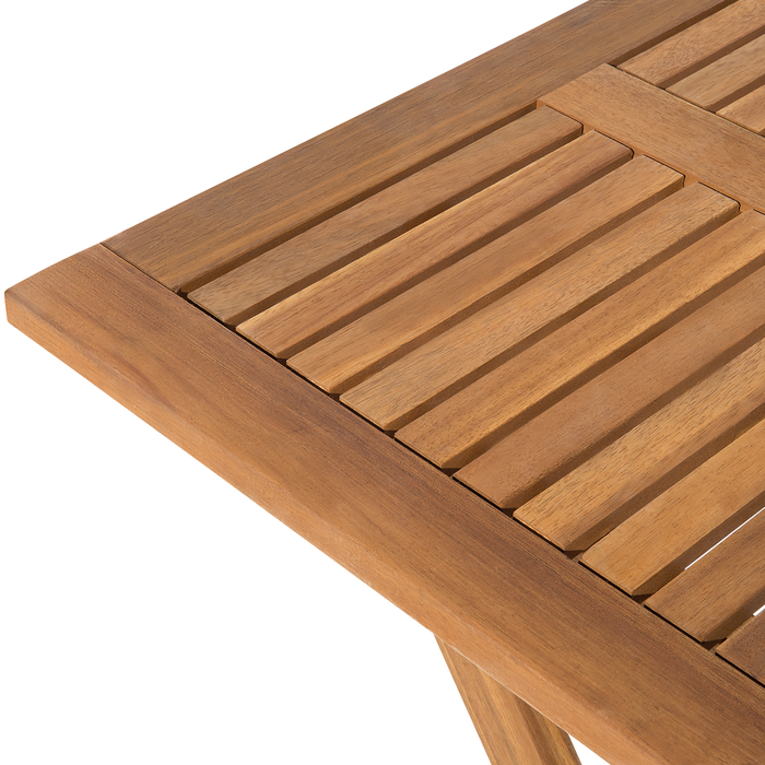 Beliani-FIJI-Bistroset voor 2-Lichte houtkleur |Blauw-Acaciahout