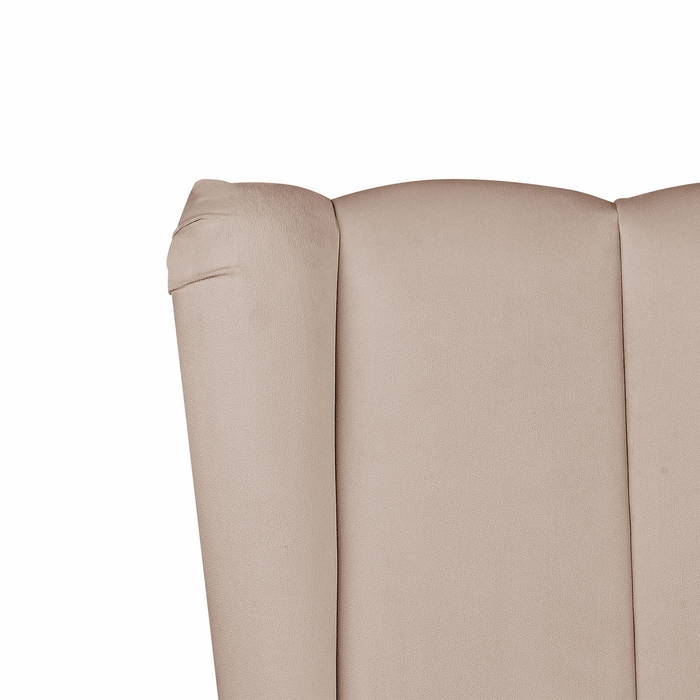 Beliani - MIRIBEL - Tweepersoonsbed - Taupe - 140x200 - Fluweel