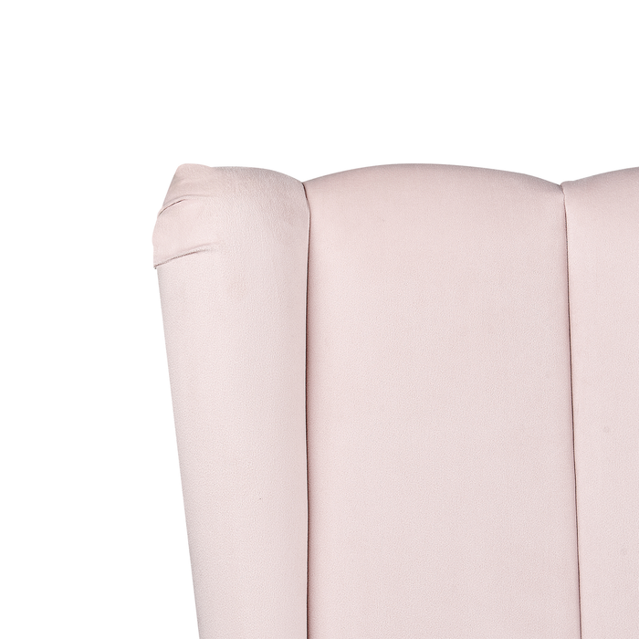 Beliani - MIRIBEL - Tweepersoonsbed - Roze - 140x200 -  Fluweel