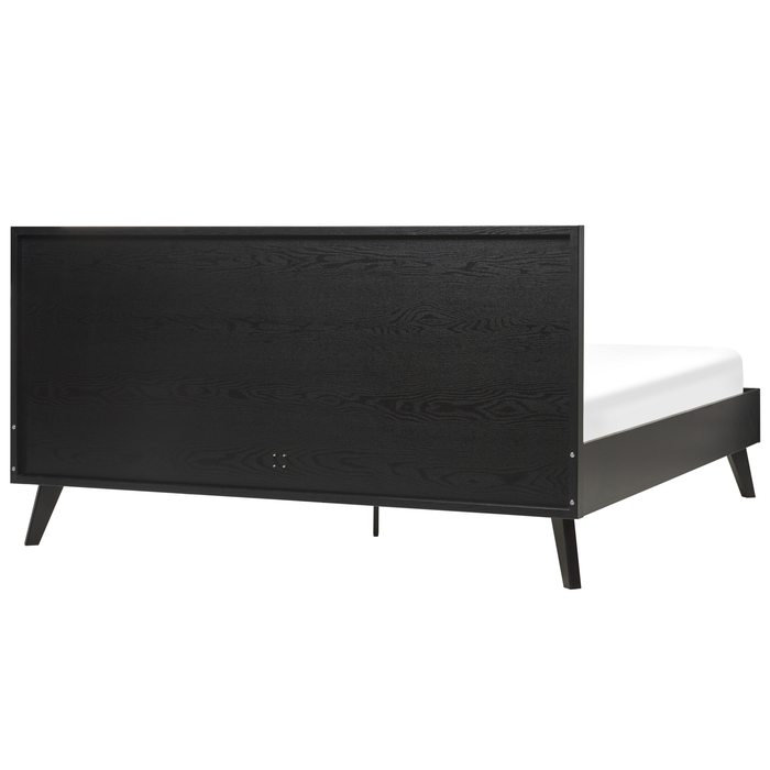 Beliani-MONPAZIER -Tweepersoonsbed-Zwart-180 x 200 cm-Populierhout