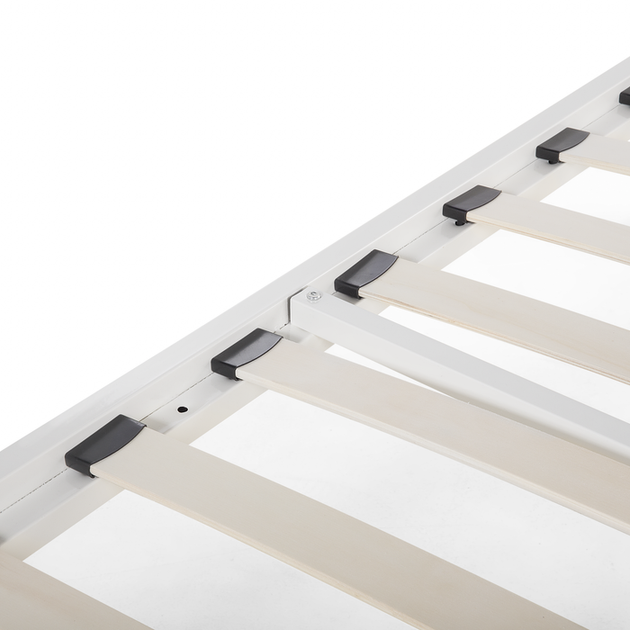 Beliani - LYRA - Tweepersoonsbed - Wit - 140 x 200 cm - Metaal