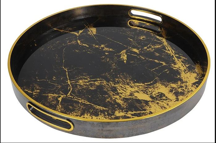 Countryfield Dienblad Constanze L marmerbruin|brons