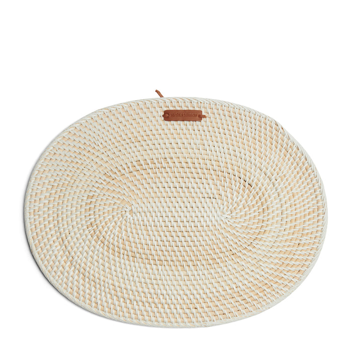 Riviera Maison placemat ovaal, onderlegger - Crystal Bay - Wit| Beige