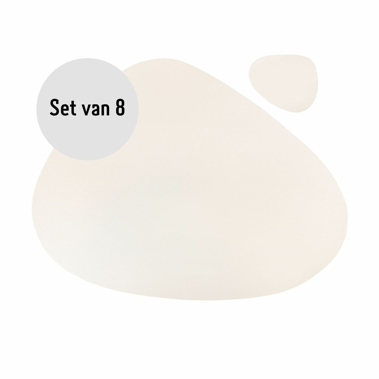 Krumble Placemat set design - 8 stuks - Wit