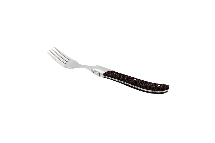 Steakvorken, Set van 6, Wengéhout|RVS, Bruin - In Luxe Giftbox - Lagui