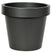 Mega Collections Plantenpot|bloempot - kunststof - zwart - D35 cm