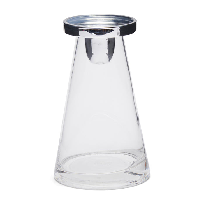 Riviera Maison kaarshouder glas, kandelaar - Solène - Transparant