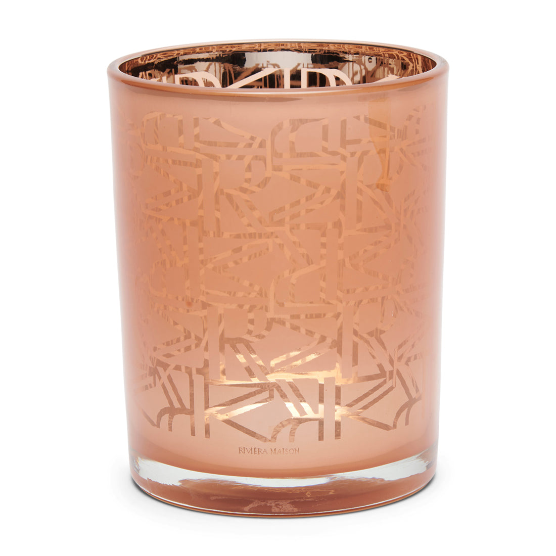 Riviera Maison Waxinelichthouder met RM patroon - Carnelian - Oranje