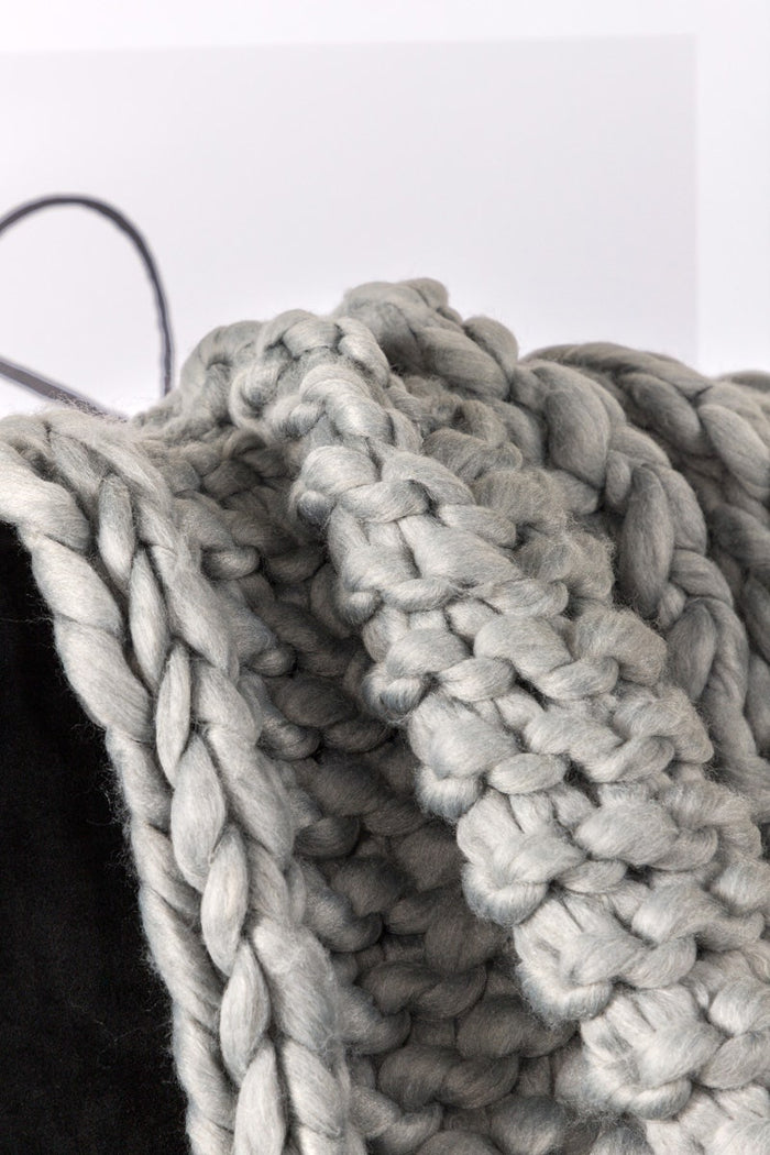 Nest living Verena plaid grijs - 170 x 130 cm