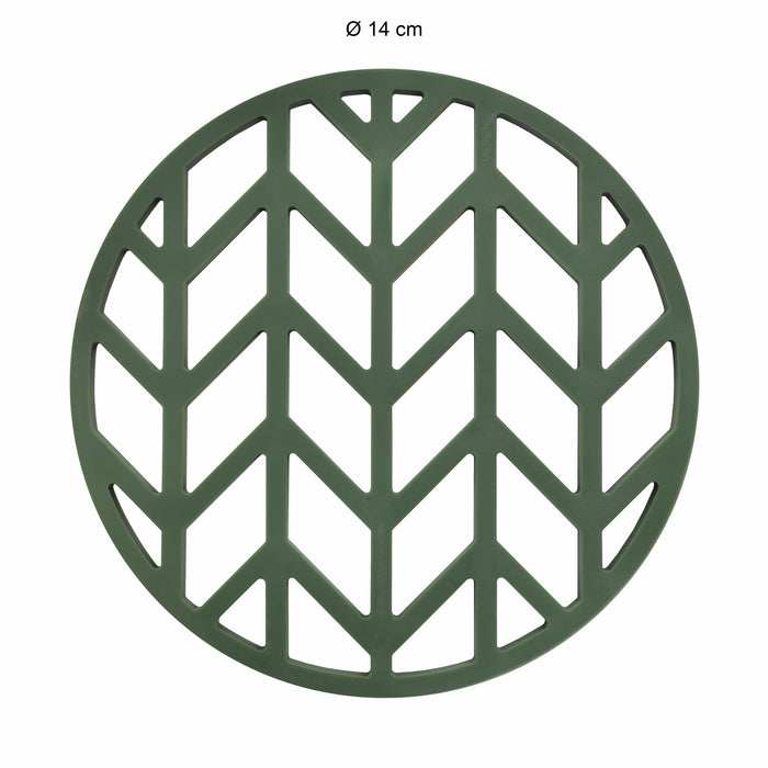 Krumble Pannenonderzetter met pijlen patroon - Groen - Set van 2