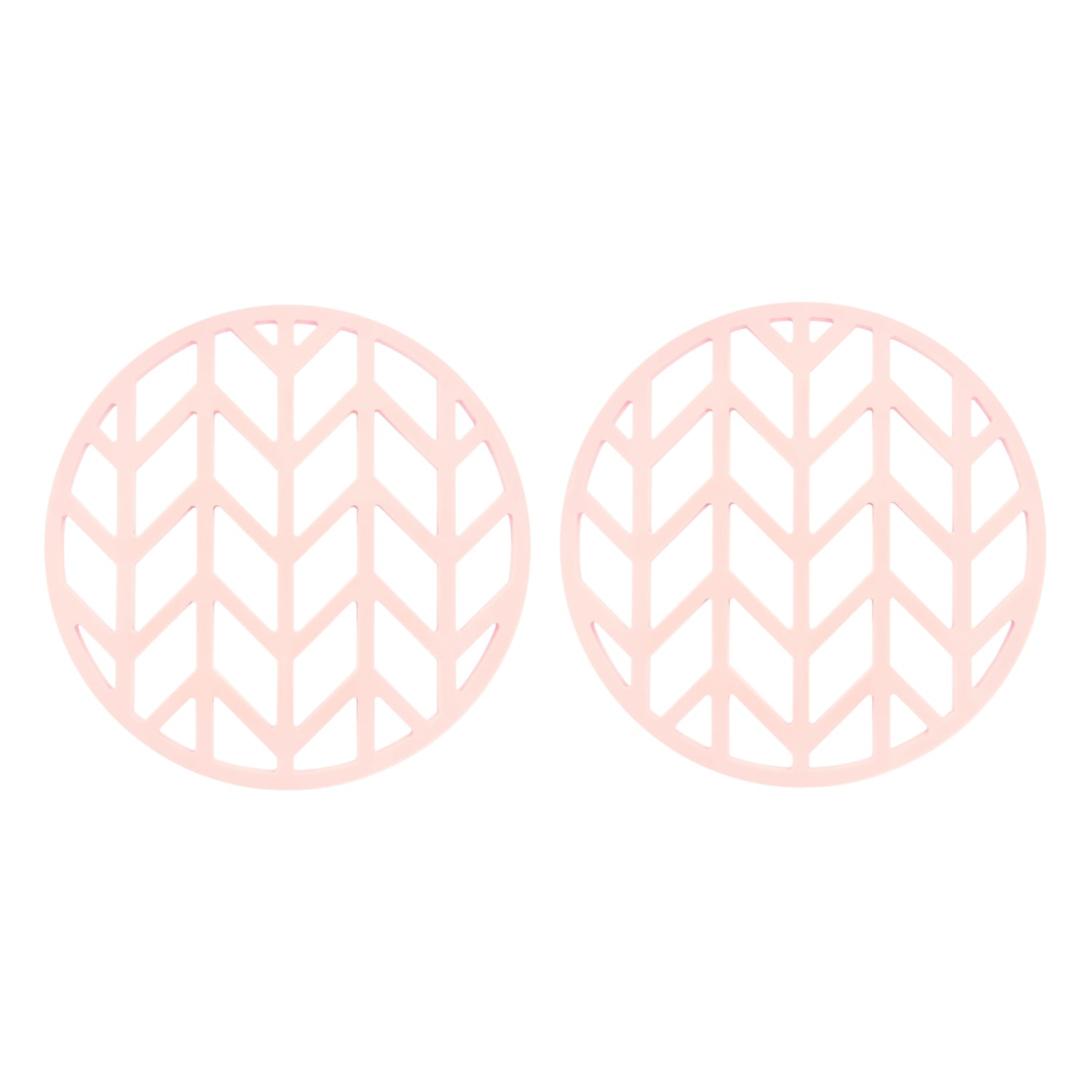 Krumble Pannenonderzetter met pijlen patroon - Roze - Set van 2