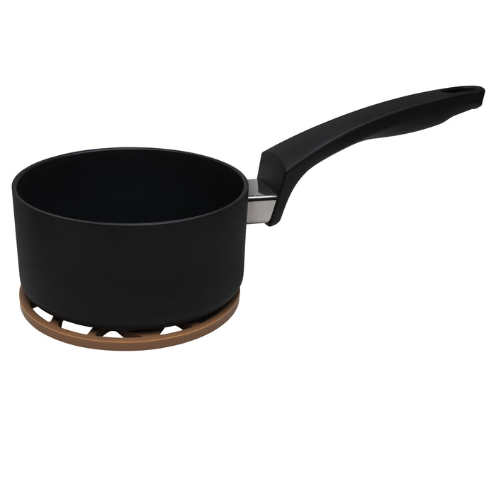 Krumble Pannenonderzetter met schubben patroon - Bruin - Set van 4