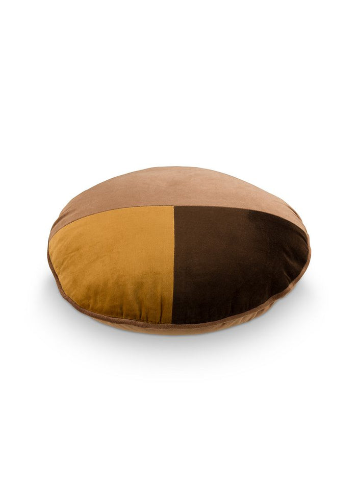 vtwonen Rond Sierkussen - Velvet - Katoen - Bruin - 40 cm