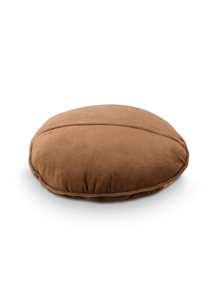 vtwonen Rond Sierkussen - Velvet - Katoen - Bruin - 40 cm