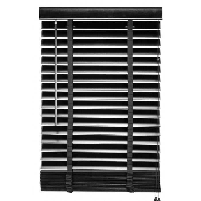 Jaloezie Hout Zwart - Hout - 80x210x5cm (BxHxD)