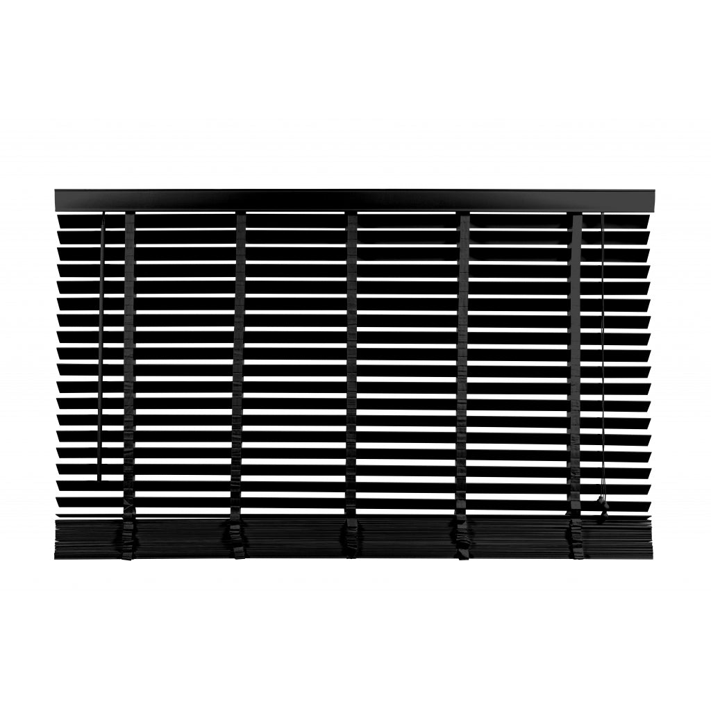 Jaloezie Hout Zwart - Hout - 200x210x5cm (BxHxD)