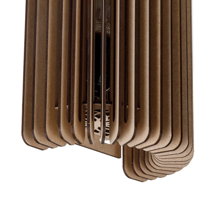 Blij design - Edge - Wandlamp 3 mm hout 27x20 cm naturel