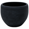 Beliani - ZAKROS - Bloempot - Zwart - 50 cm - Klei-vezelmengsel