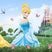 Disney zelfklevende behangrand prinsessen blauw, groen en geel - 14 x