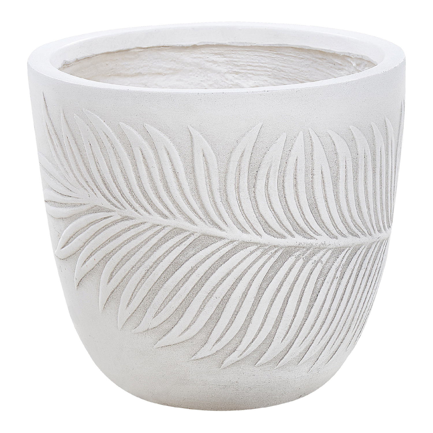 Beliani-FTERO-Bloempot-Gebroken wit-28 x 28 x 16 cm-Kleivezel