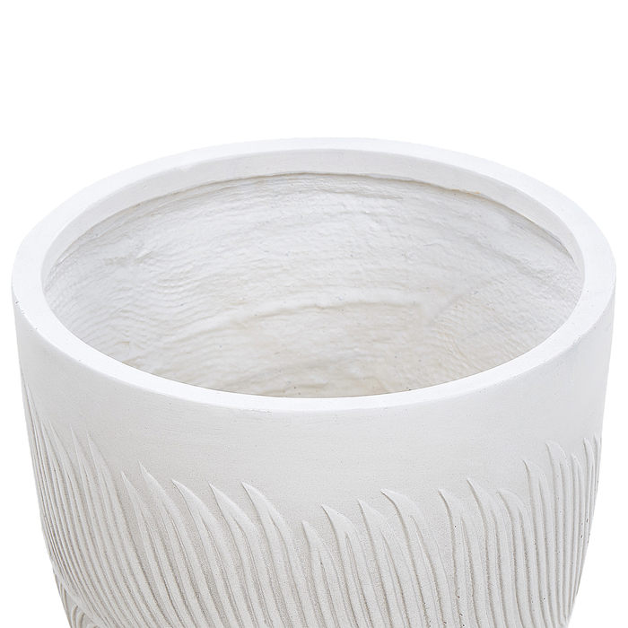 Beliani-FTERO-Bloempot-Gebroken wit-35 x 35 x 33 cm-Kleivezel