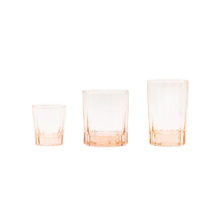 Brût Homeware, Set van 6, Espresso Glas 7 CL, zacht roze