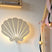 Houten wandlamp kinderkamer | Schelp - blank