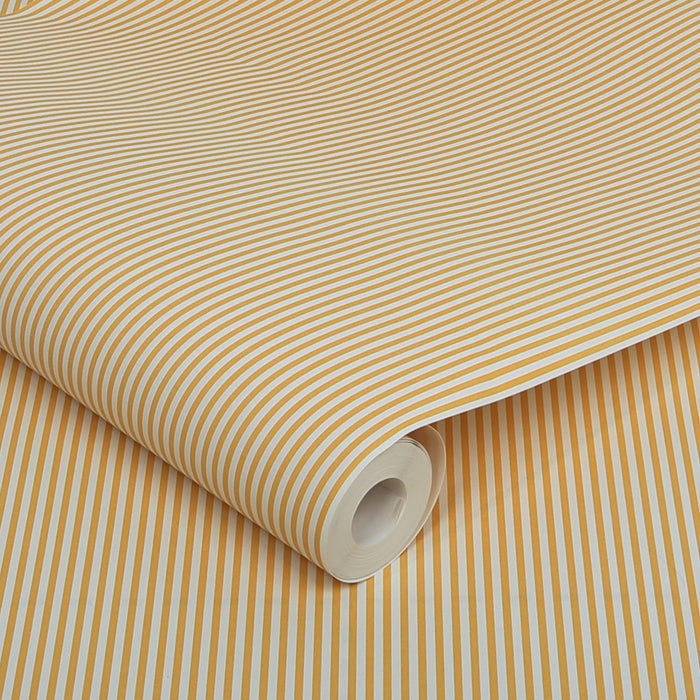 Joules Vliesbehang - Country Critters Ticking Stripe Lemon  - 10mx52cm