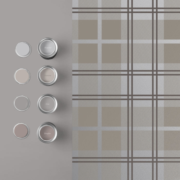 Graham & Brown vliesbehang Tartan Earth Bruin