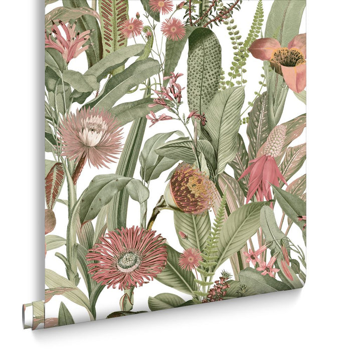 Graham & Brown vliesbehang Tigerlily Lush wit