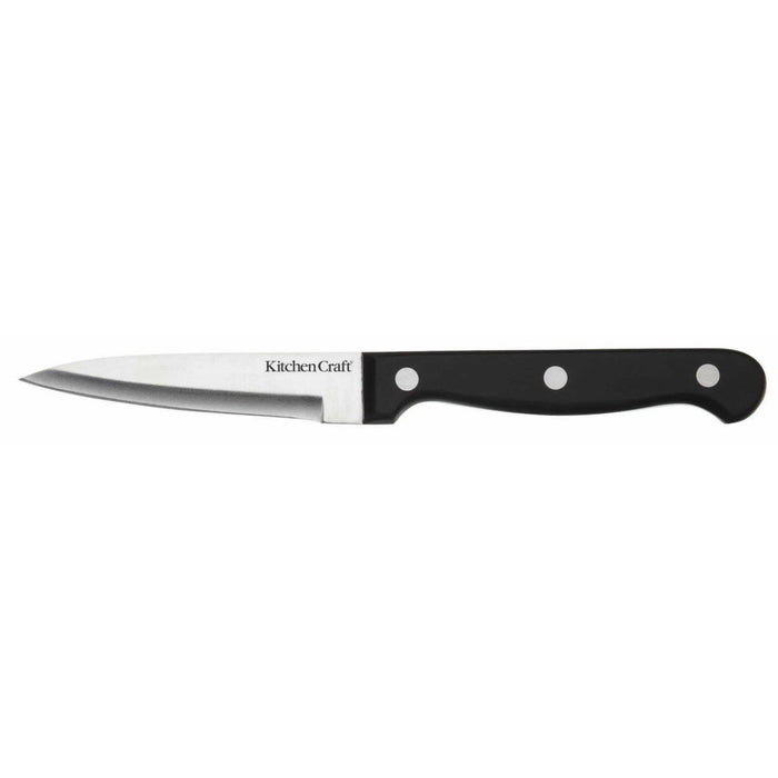 Messenset met Messenblok, 5 Messen, Zwart, Hout, RVS - KitchenCraft