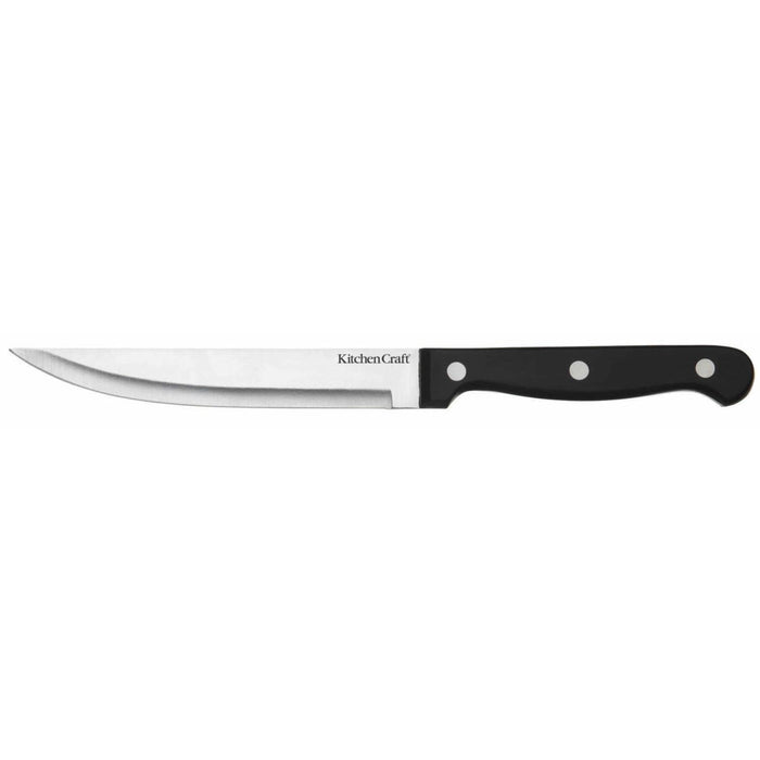 Messenset met Messenblok, 5 Messen, Zwart, Hout, RVS - KitchenCraft