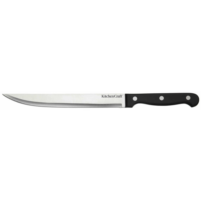 Messenset met Messenblok, 5 Messen, Zwart, Hout, RVS - KitchenCraft