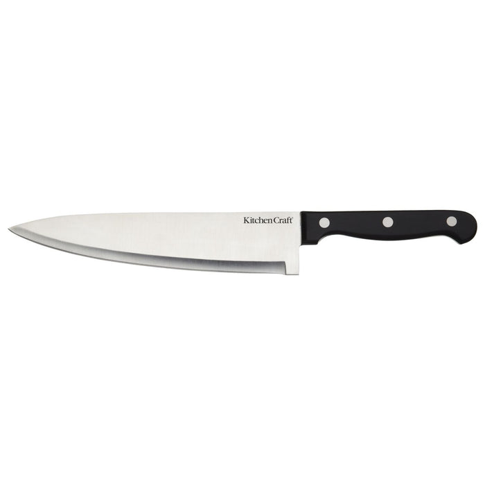 Messenset met Messenblok, 5 Messen, Zwart, Hout, RVS - KitchenCraft