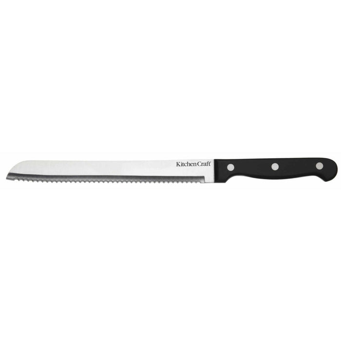 Messenset met Messenblok, 5 Messen, Zwart, Hout, RVS - KitchenCraft