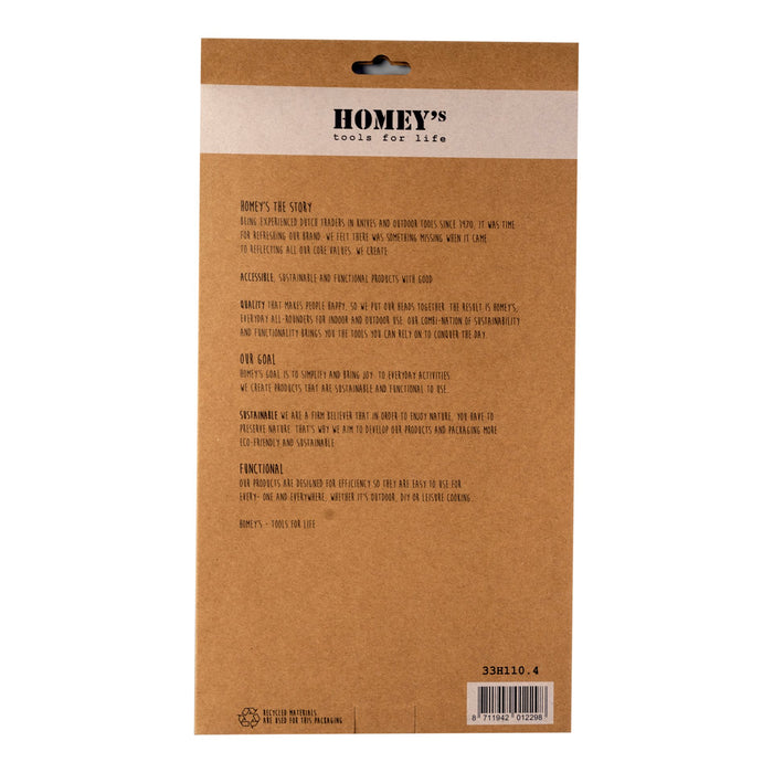 Homey's Vitt keukenset - 4-delig - RVS|tarwegras - duurzaam