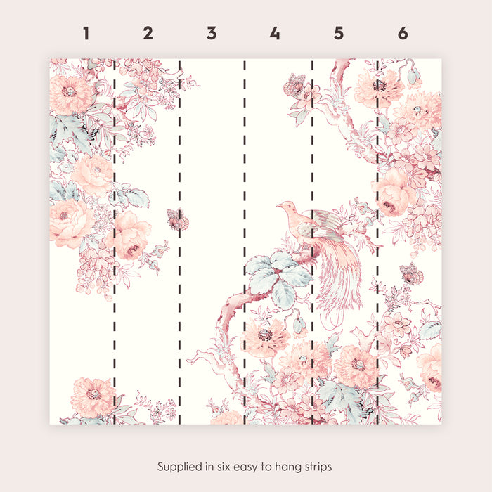 Laura Ashley Birtle Fotobehang - Bloemen - 280x300cm - Roze