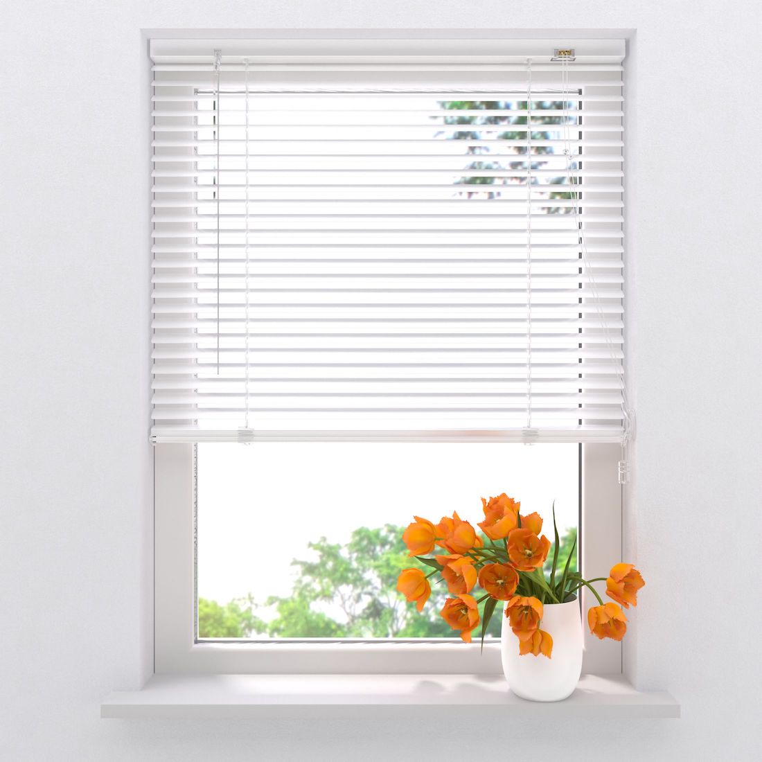 Aluminium Jaloezie 25 mm Easy White  80 x 250