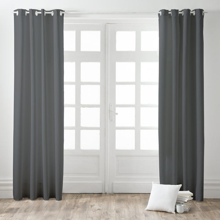 Kant en Klaar Gordijn Antraciet - 140cm x 260cm
