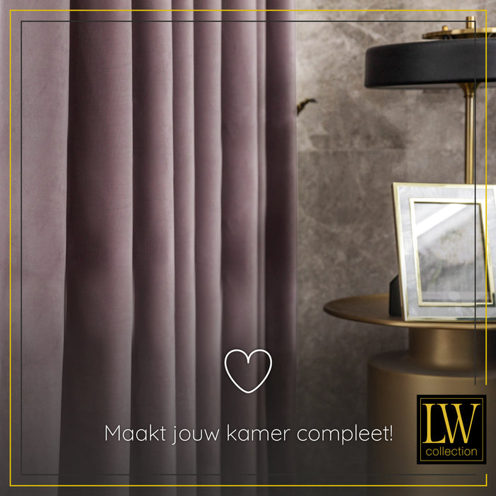 LW Collection Kant en klaar gordijnen roze 290x270cm