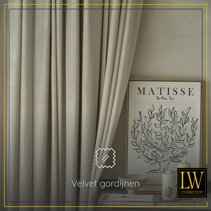 LW Collection Kant en klare gordijnen taupe 140x225cm