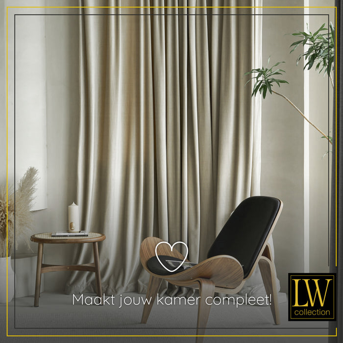 LW Collection Kant en klare gordijnen taupe 140x225cm