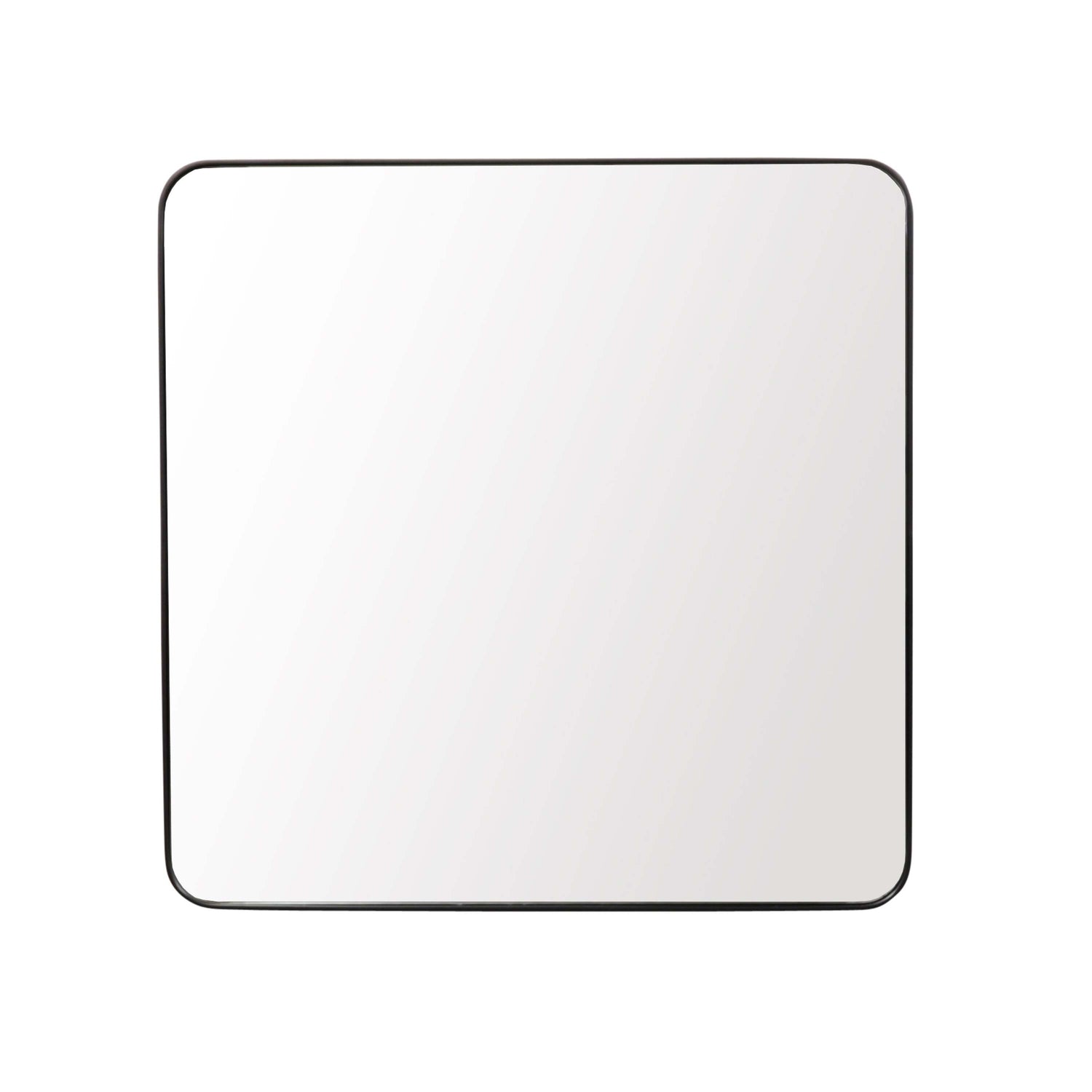 Furnified - Vierkante Zwarte Spiegel - 80×80cm