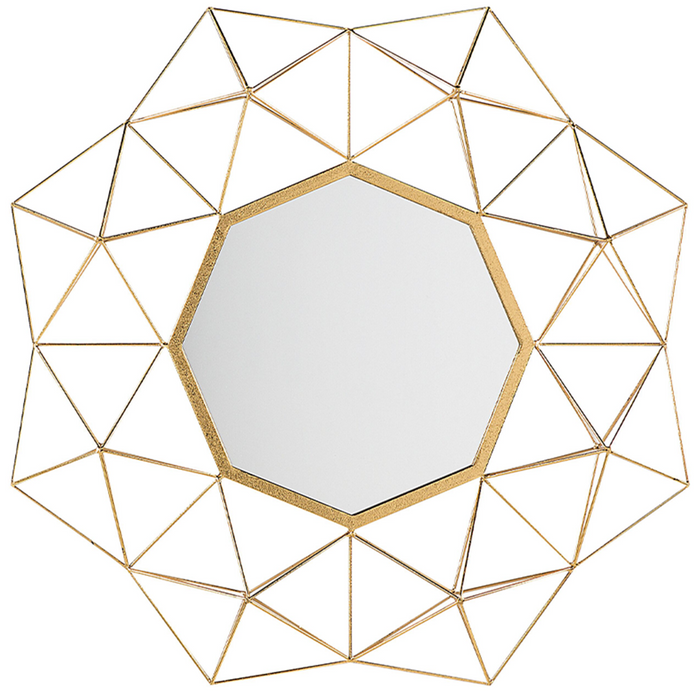 Beliani - GAILLAC - Wandspiegel - Goud - Metaal