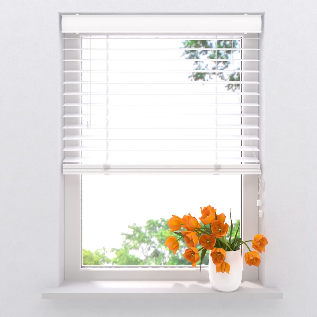 Kunststof Jaloezie - 50 mm - Easy White - 90 x 240