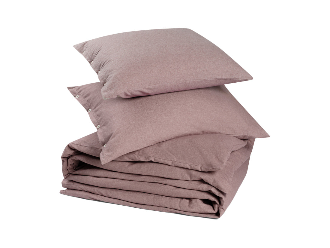 Yumeko overtrekset velvet flanel mauve chambray 200x220 + 2|60x70