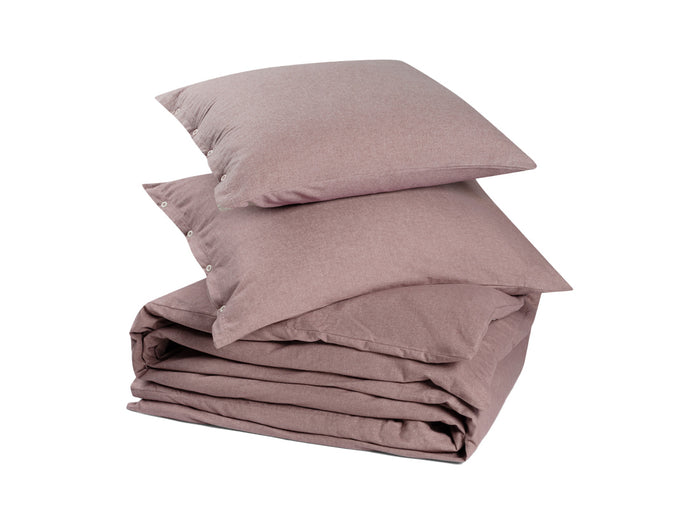 Yumeko overtrekset velvet flanel mauve chambray 200x220 + 2|60x70