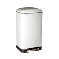 5Five Prullenbak|pedaalemmer - wit - metaal - 30 liter - 34 x 61 cm