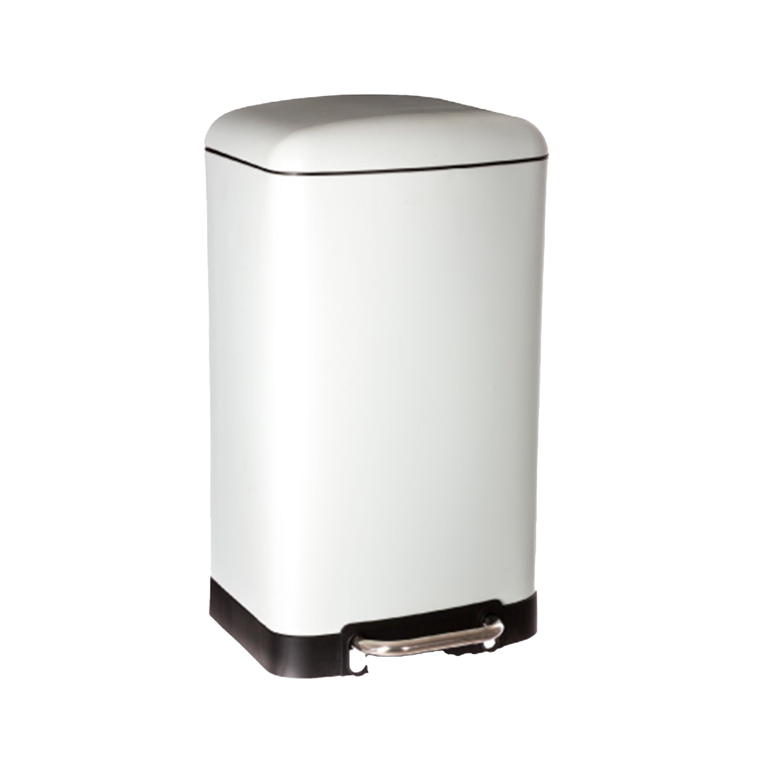 5Five Prullenbak|pedaalemmer - wit - metaal - 30 liter - 34 x 61 cm