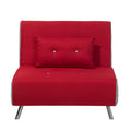 Beliani - FARRIS - Slaapbank 1-zit - Rood - Polyester